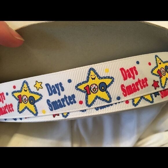 5/$20 grosgrain Ribbon 7/8” 5 yard 100 days smart - Picture 9 of 10